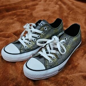 Converse Plaid Low-Top Sneakers with White Laces